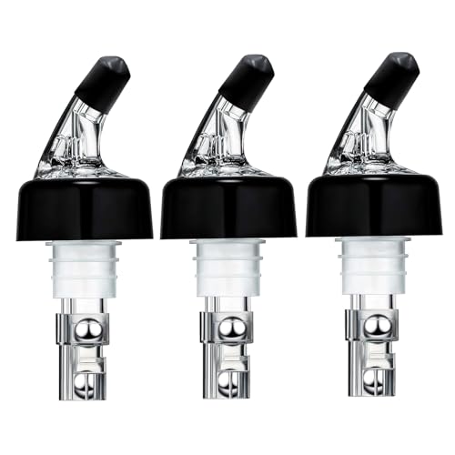3 Pack Measured Pour Spout, Bottle Pourers for Alcohol - Shot Pourer Cocktail Liquor Dispenser Bar Bartending Tool - 1.5oz/45ml - color: 3 Pack-Silver, size: 1.5 OZ-45 ML