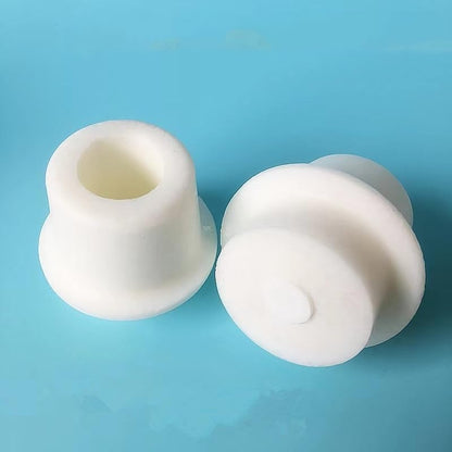 5pcs Laboratory Silicone Bung with Hole Stoppers - Airlock Bubbler for Triangular Flask Plug Stopper(48-53mm) - size: 48-53mm