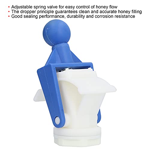 Honey Extractor Valve, 6.9 X 3.5 X 3.1in Good Airtightness Adjustable Spring Honey Gate Valve with Ergonomic Ball Handle, Honey Extractor Accessory Beekeeping Supplies with Screwdriver