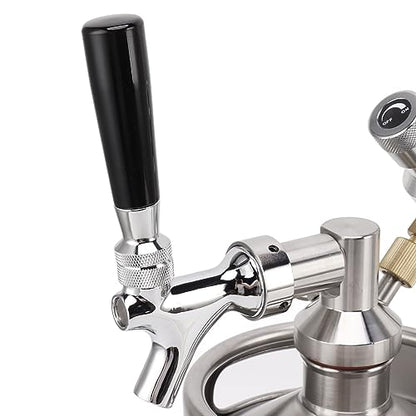 2L/67Oz Mini Keg Growler 150PSI Pressure Regulator Portable Pressurized Stainless Steel Home Keg System Kit Mini Keg Dispenser for Homebrew, Craft and Draft Beer