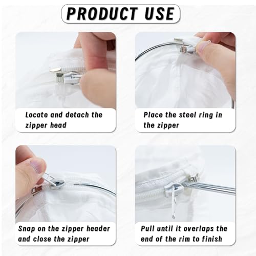 4 Pcs Ultra Fine Mesh Strainer Bags with 2 Pcs Stainless Steel Handle Frame, Reusable Mesh Filter Bag for Filter Juice Nut Milk Coffee Oil and Soup