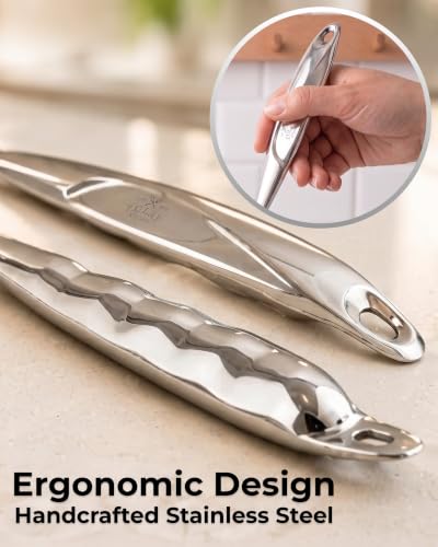 Zulay Kitchen Stainless Steel Pasta Spoon - 12” Spaghetti Server with Teeth & Draining Holes - Rust-Resistant Pasta Fork for Noodles & Pasta - Dishwasher Safe Utensil for Everyday Use - size: Pasta Server