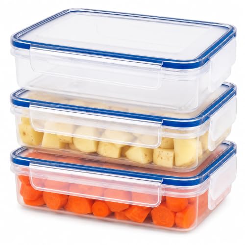 Tribello Food Storage Container with Lid Airtight Lid (40 Oz - 3 Pack) - size: 40 Oz - 3 Pack