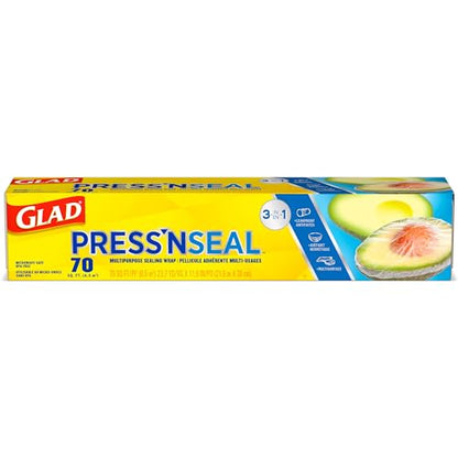 Glad Press'n Seal Plastic Food Wrap | 70 Square Foot | Roll | Pack of 2 - size: 70 Sq Ft (Pack of 2)