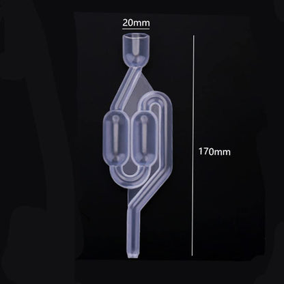 Ximimark 2Pcs S-Shape Air Lock Twin Bubble Grommet Homebrew Beer Fermentation Wine Making Ware -A5-7803x17