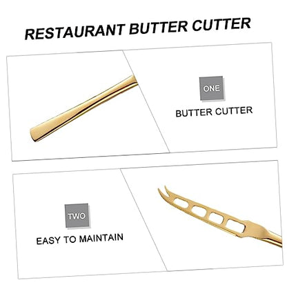 UKCOCO Stainless Steel Butter Spatula and Cheese Cutter Ergonomic Hollowed Out Design for Easy Slicing and Spreading Kitchen Gadget for Cheese and Butter Corrosion Resistant