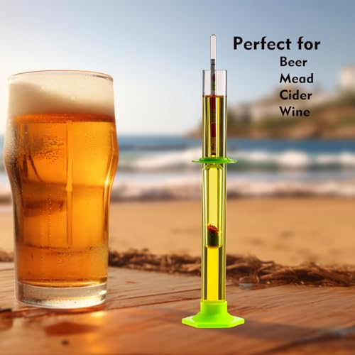 Triple Scale Hydrometer for Wine, Beer, Mead & Cider - ABV, Brix and Gravity Test Kit with Glass Test Jar Cleaning Brush Microfiber Cloth - color: Triple Scale Hydrometer Test Jar Kit