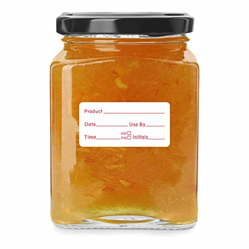 500pcs Freezer Labels for Food Storage Removable FIFO Use by Food Preparation Stickers Expiration Prep Date 1 x 2 Inch Labels (Red) - color: Red-2