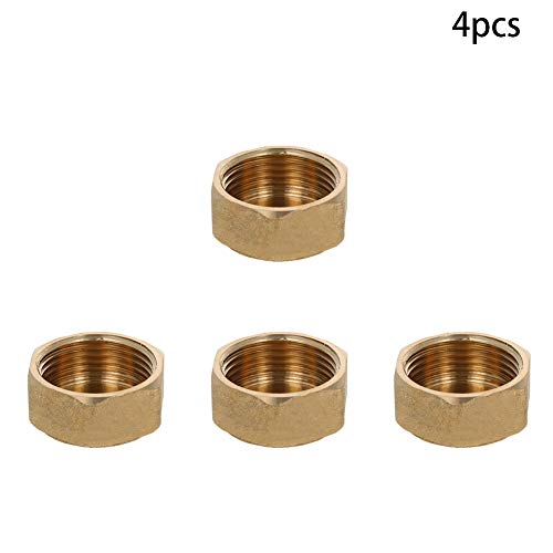 Othmro 4pcs Brass Hex Socket Pipe Fitting, 4/5" Male Thread Hose Adapter Connector Fit for 1" Tubes Pipe Plug Fitting Assortment Set for Garden Pipe Pneumatic Solenoid Valve Gold - size: 4pcs 4/5"