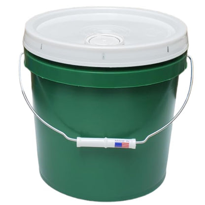 2 Gallon Bucket Pail with Lid & Handle Pour Spout Leak Proof BPA Free Food Safe HDPE Storage Container AirTight Premium Quality Buckets All Purposes Dry & Liquid Contents FDA Compliance (Leaf Green) - color: Leaf Green