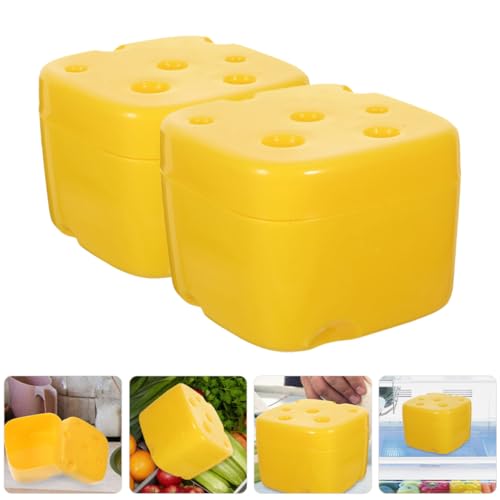 BESPORTBLE 2pcs Cheese Storage Boxes with Lid Design for Refrigerator Airtight Cheese Holder and Dairy Container Food-grade Preservation Containers for Kitchen and Restaurant Use