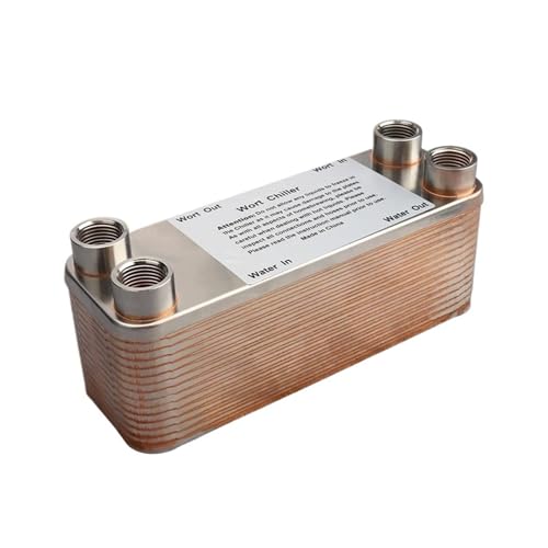 30 Plates Wort Heat Exchanger Stainless Steel Wort Chiller,Brewing Cooling Counterflow Clooler for Homebrew Beer Tools 1/2''NPT