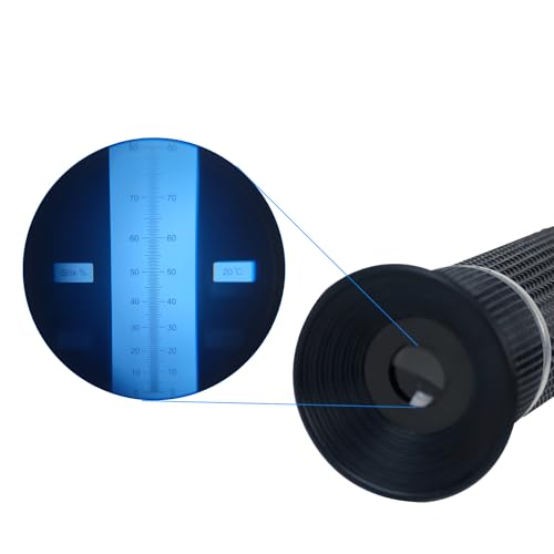 0-80% Brix Meter Refractometer,brix Meter,Refractometer Sugar, Refractometer,brix Refractometer for Measuring Sugar Content in Fruit,Maple Syrup and Other Sugary Drink - size: 0-80% Brix Meter