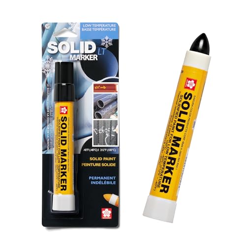 SAKURA Solid Paint Markers with Twist Up Tip - Low Temperature Permanent Marker Pens - Window, Wood, & Glass Marker - Black Paint - 1 Pack