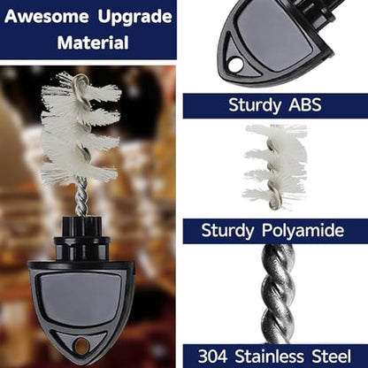 16pcs Beer Faucet Plug Brush+2pcs Tap Covers Beer Keg Tap Brush Cap Cover Cleaning Brush for Draft Beer Faucet