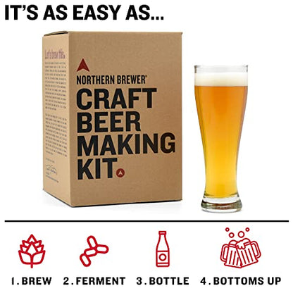 Northern Brewer - Siphonless 1 Gallon Craft Beer Making Starter Kit, Equipment and Beer Recipe Kit (Wheat) - color: Wheat