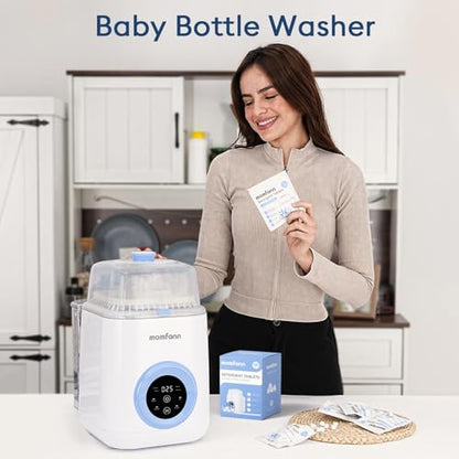 MOMFANN 150 Professional Deep Cleaning Detergent Tablets for All Baby Bottle Washers, Washer Tablets for Bottle Washer and Sterilizer and Dryer, Easy to Use - size: 150Pcs