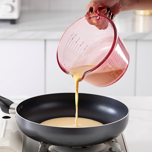 COOK WITH COLOR Glass Measuring Cups - Ideal for Cooking and Baking, Purple - color: Purple