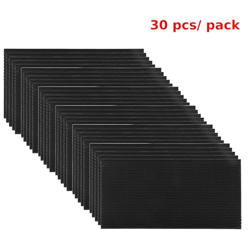 30pcs/Pack Plastic Foundation Sheet for Bee Frame Wax Coated Foundation Sheet Beehive Frame Foundation Sheet Beekeeping Supplies Cell Size 5.4mm (Deep Size: 425 * 212mm) - size: Deep Size: 425*212mm