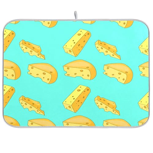 Qilmy Cheese Dish Drying Mat Absorbent Reversible Dish Drainer Pad Tableware Mat for Kitchen Counter Home Decoration, 18 x 24 Inch - size: 18 x 24 Inch