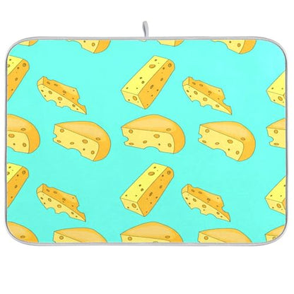 Qilmy Cheese Dish Drying Mat Absorbent Reversible Dish Drainer Pad Tableware Mat for Kitchen Counter Home Decoration, 18 x 24 Inch - size: 18 x 24 Inch