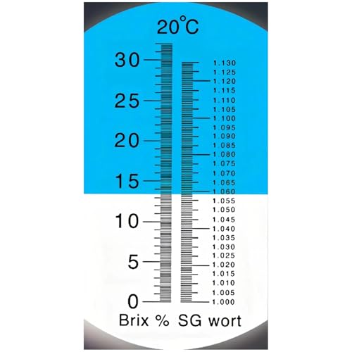 Brix Refractometer with ATC - Hobein Digital Handheld Refractometer for Beer Wine Brewing, Dual Scale-Specific Gravity 1.000-1.130 and Brix 0-32%, Hydrometer in Wine Making and Beer Brewing