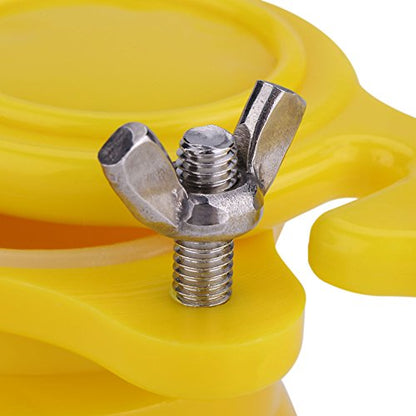 AUNMAS Honey Gate Valve Kit, Leak Proof Food Bottling Tool with Control High Density Nylon Beekeeping Tap for Buckets Extractors(Yellow)