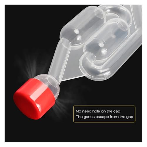 Wires and Cables 3 Pieces S-Shape Airlocks,Homebrew Bubble Airlock Carboys Stopper & Fermenter Seal Valve with Food Grade Grommets Wires and Cables(6 Pack) - color: 6 Pack