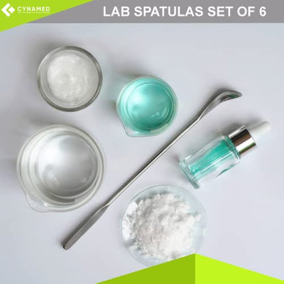 Cynamed Stainless Steel Double Ended Micro Lab Spatula Sampler Set of 6 - style: Type 1