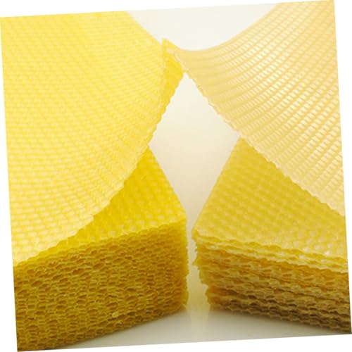 Happyyami 10pcs Natural Beeswax Sheets for Beehive Beehive Foundation Sheets Beekeeping Tools Bee Nest Foundation
