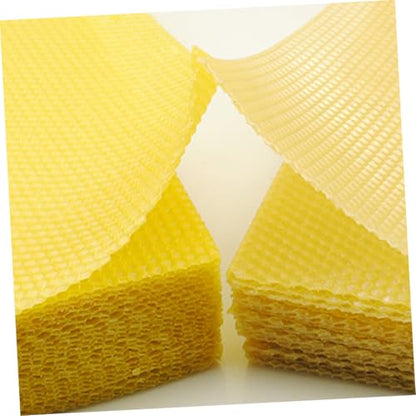 Happyyami 10pcs Natural Beeswax Sheets for Beehive Beehive Foundation Sheets Beekeeping Tools Bee Nest Foundation