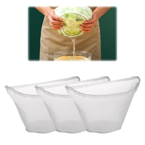 3 Pcs Cheese Cloth Bag for Straining, 2026 New Cheesecloth Bags Nut Milk Bag Reusable Straining Bags, Cheesecloth for Dumpling Fillings, Cooking and Juicing (Medium) - color: Medium