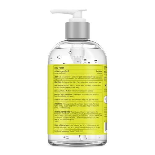 Lemyn Organics Medical‑Grade Hand Sanitizer Gel – 97 % Organic | 70 % USP Ethyl Alcohol | Moisturizing Aloe + Hyaluronic Acid | Freshly Made in USA | 12oz Bottle with Pump (PACK OF 6) - size: 12 Fl Oz (Pack of 6)
