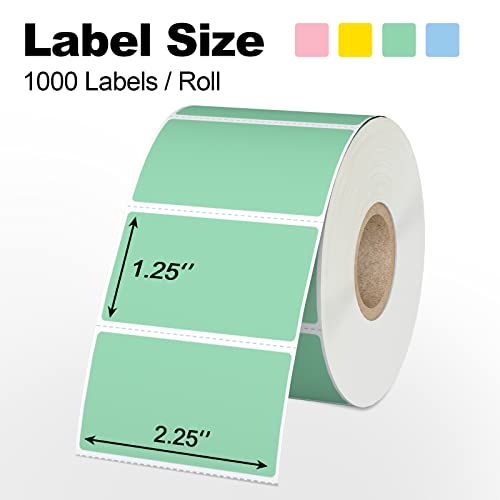 Misofuki 2.25x1.25 1000 Rectangular Red Direct Thermal Labels Roll Compatible with Zebra, Rollo, MUNBYN, Self-Adhesive Direct Thermal Labels - color: R-1-rd