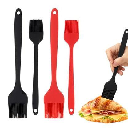 4 PCS Silicone Basting Pastry Brush,Heat Resistant Cooking Brush for Oil Butter Sauce,Premium Cooking Brush for Sauce Marinade Meat Glazing - size: 4 PCS