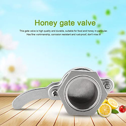 HERCHR Honey Gate, Honey Extractor Tap Stainless Steel Honey Bucket Tap Honey Valve Honey Gate Valve Beekeeping Equipment Tool Beekeeping Supplies