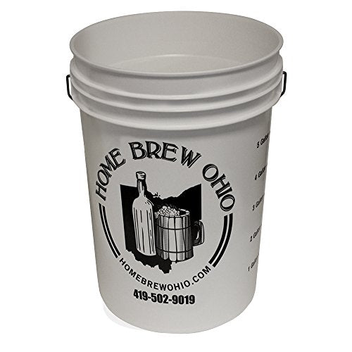 Home Brew Ohio 6.5 Gallon Fermenting Bucket with Grommeted Lid and Twin Bubble Airlock