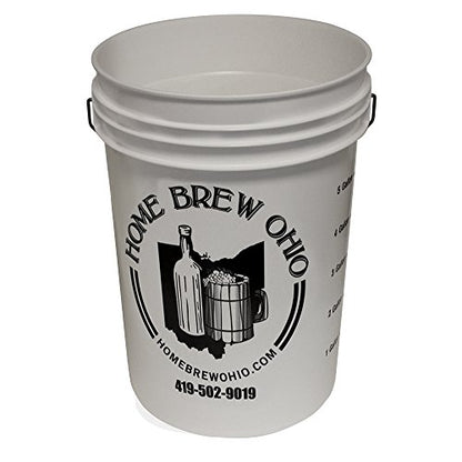 Home Brew Ohio 6.5 Gallon Fermenting Bucket with Grommeted Lid and Twin Bubble Airlock
