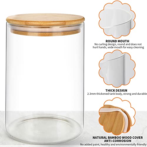 Kmise Sourdough Starter Jar, 34 Oz DIY Pro Glass Sourdough Starter Jar Kit With Thermometer, Silicone Spatula, Blackboard Stickers and Cutter - color: Clear