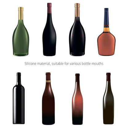 6 Pack Reusable Silicone Bottle Caps, 6 Multi-Color Soda & Wine Bottle Seal Lids, Universal Fit for Home Brewing, Beer, Champagne & Beverages (Small) - size: Small