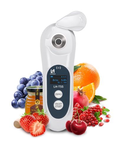 3-in-1 Digital Brix Refractometer with ATC/Refractive Index(RI), Accurate Measurement with Precision Light-Blocking Cover, Brix Meter for Fruit Juice/Beer Brewing/Coffee/Wine Liquid, Range: 0-55% - size: 0-55%Brix