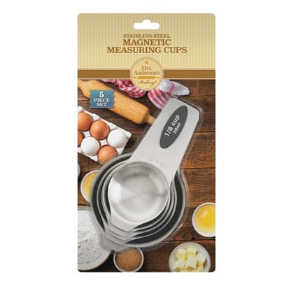 Mrs. Anderson’s Baking Magnetic Measuring Cups, 18/8 Stainless Steel, 5-Piece Set - size: 5-Piece Set, Magnetic