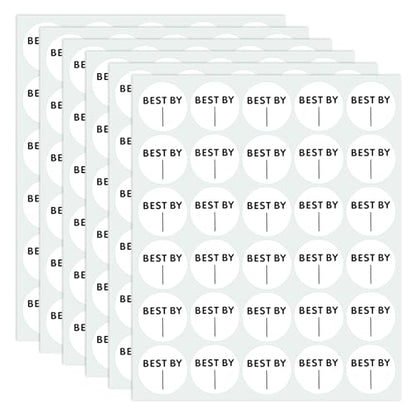 600PCS Expiration Date Food Stickers, Best by Labels, 1 Inch Circle Dot Small Blank Food Date Labels, Best-by/Expiration-Date Label for Food-Containers, Freezer, Restaurant, Food-Service, Prep