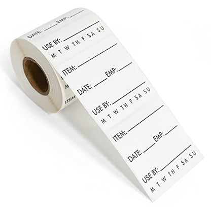 L LIKED 250 Dissolvable Labels 2"x 2" Use By Food Rotation Storage Label - size: 2"x2"/250labels/Black