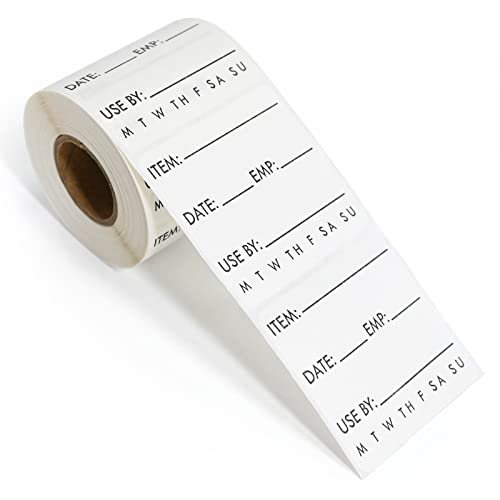 L LIKED 250 Dissolvable Labels 2"x 2" Use By Food Rotation Storage Label - size: 2"x2"/250labels/Black