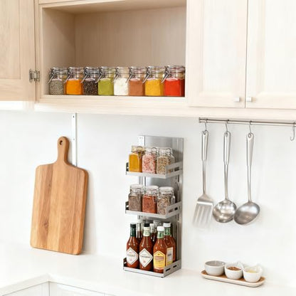 ComSaf Square Small Glass Spice Jars with Airtight Lids 4 oz 6 Pack Pantry | Honey herbs, Farmhouse pantry organization, Mini favor jars, Labels included, Funnel included, Kitchen storage, Snacks - size: 4oz*6