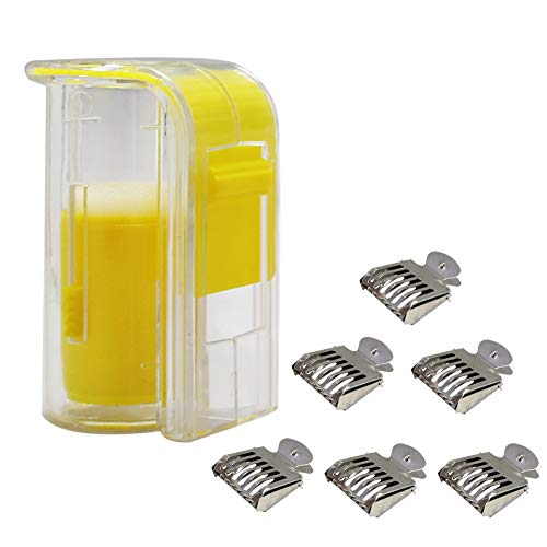 Bee Queen Marker Bottle & 6Pcs Queen Clips Stainless Steel Queen Catcher(Yellow)