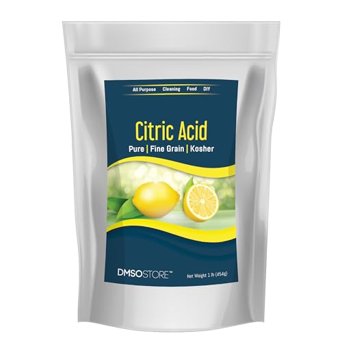 DMSOSTORE Citric Acid 1 lb Pure Fine Grain Powder | Kosher, Food Grade, All-Purpose Cleaner