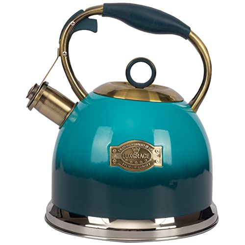 Tea Kettle -3.0 Quart Tea Kettles Stovetop Whistling Teapot Stainless Steel Tea Pots for Stove Top Whistle Tea Pot - color: Blue