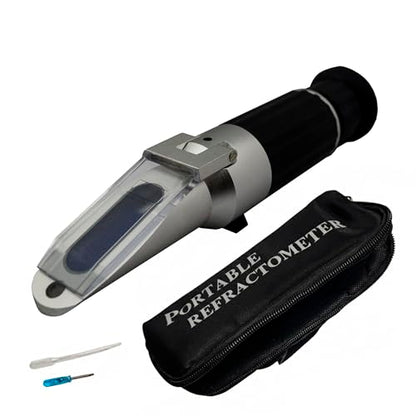 58–90% Brix Handheld Analog Refractometer, Durable All Metal Ultra High Range Brix Meter for Honey, Candy Syrups, Concentrates and Sugar Production Measurement